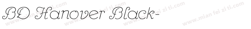 BD Hanover Black字体转换
